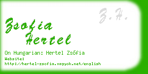 zsofia hertel business card