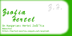 zsofia hertel business card